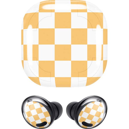 Yellow and White Checkerboard Galaxy Buds Pro Skin